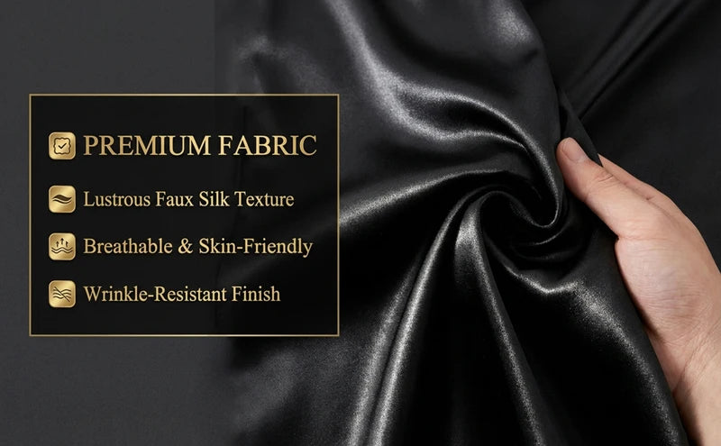 Luxury Wide Leg Baggy Satin High Waist Pants For Women Trousers With Pockets