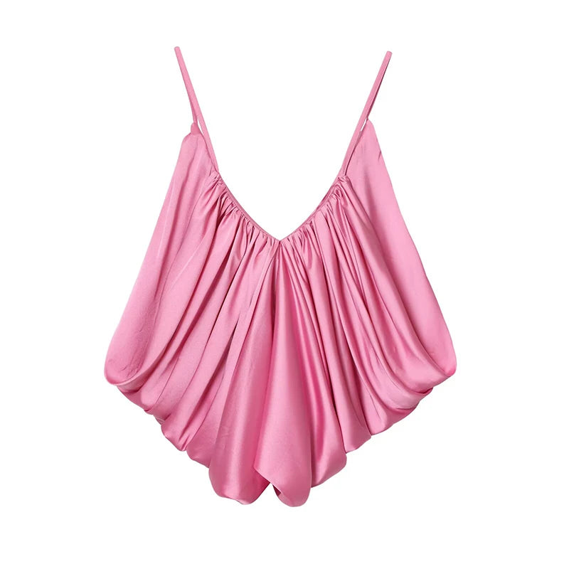 Draped-panel halterneck top