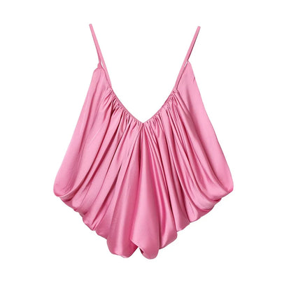 Draped-panel halterneck top