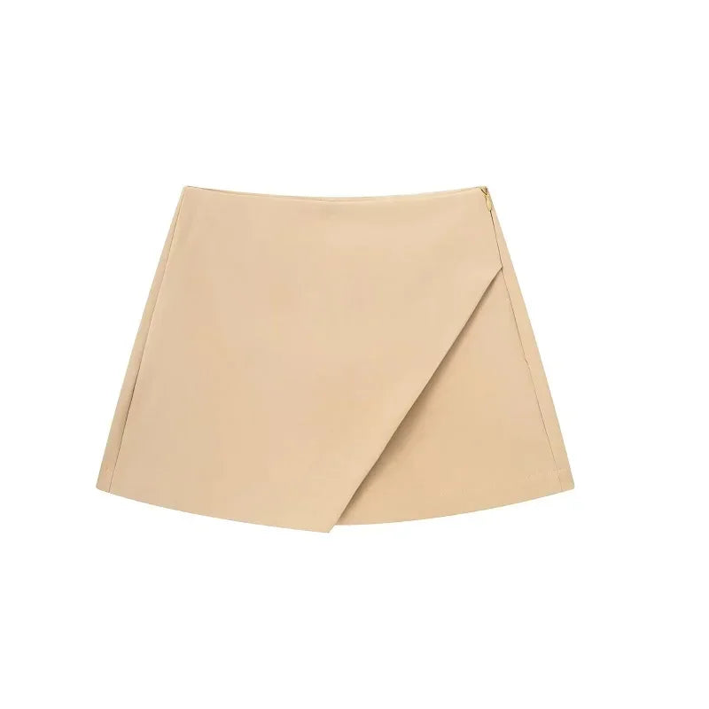 Asymmetric High waist Skort For Women Asymmetric - Skirt short