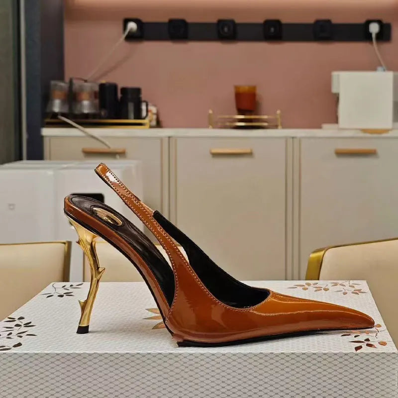 New Fashion Pointed High-heel 10.2 cm Women's Shoes open back