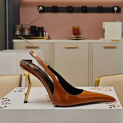 New Fashion Pointed High-heel 10.2 cm Women's Shoes open back