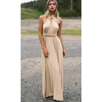 Multiway Wrap Convertible Boho Maxi Bandage Long Dress