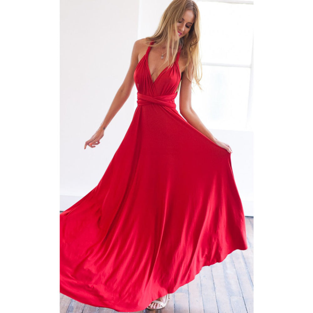 Multiway Wrap Convertible Boho Maxi Bandage Long Dress