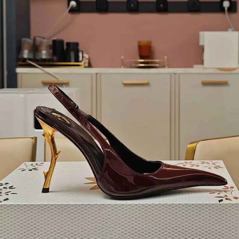 New Fashion Pointed High-heel 10.2 cm Women's Shoes open back