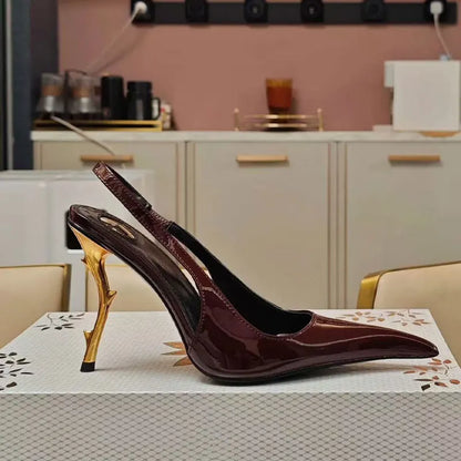 New Fashion Pointed High-heel 10.2 cm Women's Shoes open back