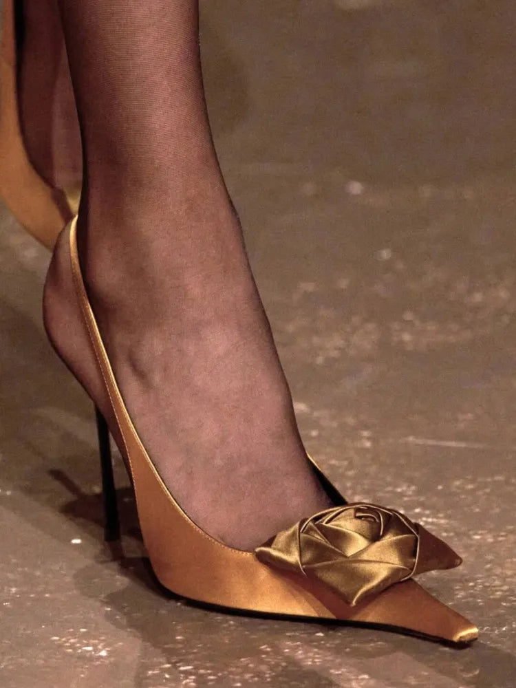 Women's Summer New Slim Fit High-heeled pointed  Sandals, Fashionable Pointed  Sandals