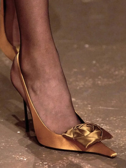 Women's Summer New Slim Fit High-heeled pointed  Sandals, Fashionable Pointed  Sandals