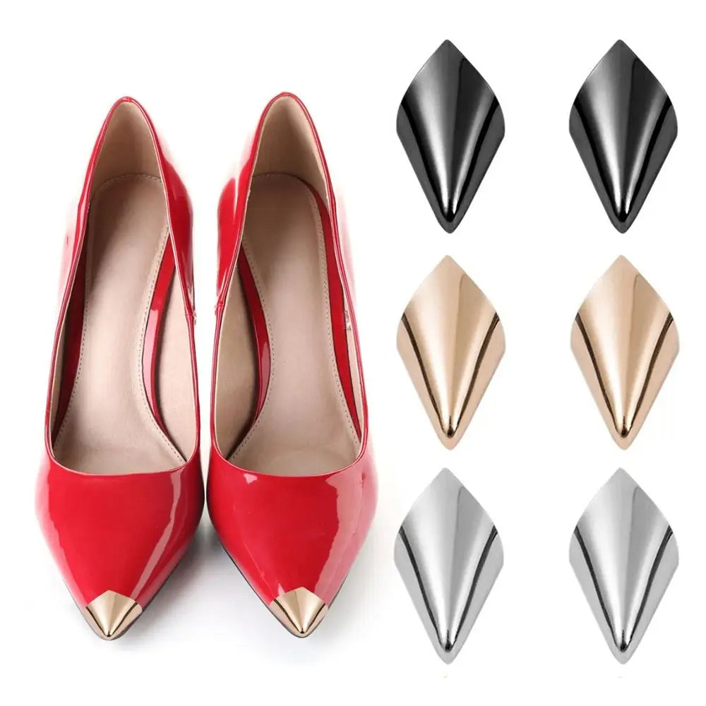 Tip Cap Decoration Anti Wear Anti-kick Shoe Pointed Protector Metal Shoe Toe Cover High Heels