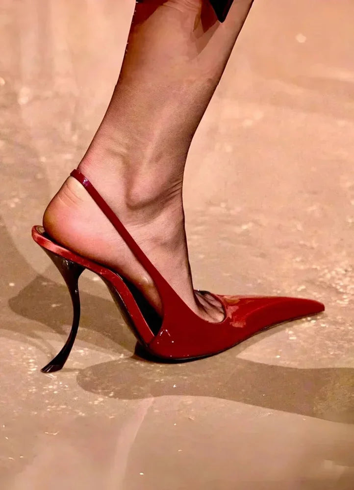 Women's Summer New Slim Fit High-heeled pointed  Sandals, Fashionable Pointed  Sandals
