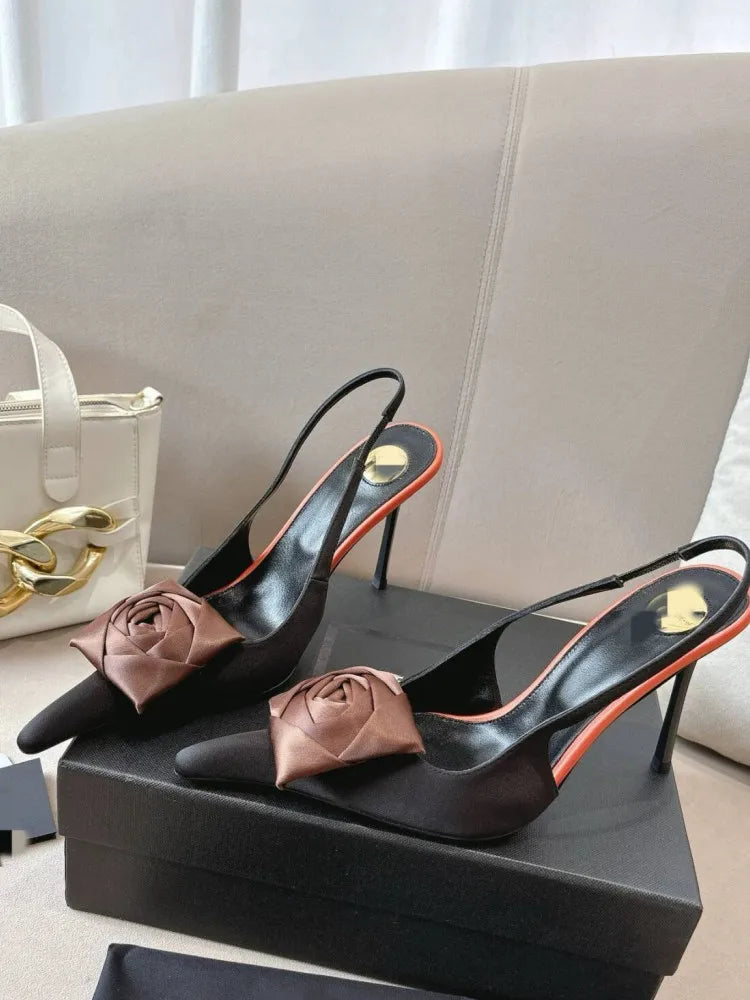 Women's Summer New Slim Fit High-heeled pointed  Sandals, Fashionable Pointed  Sandals