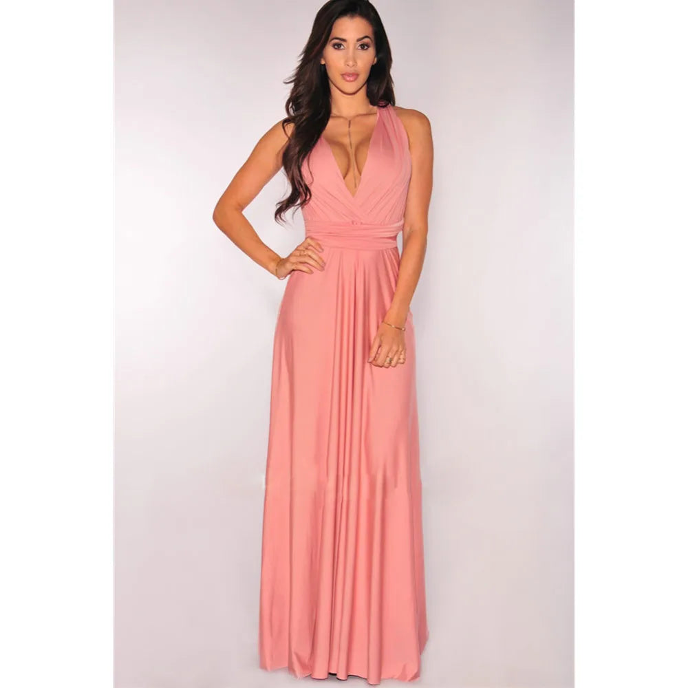Multiway Wrap Convertible Boho Maxi Bandage Long Dress