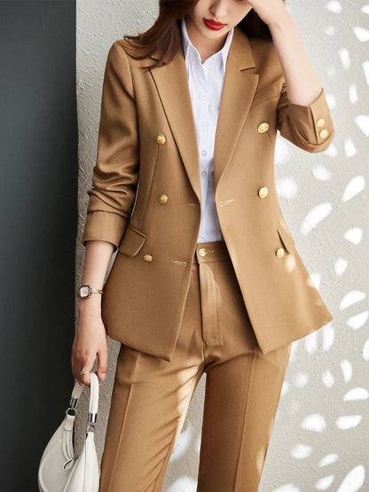 Women Vest, Blazer and Pant SuitWork Career Wear 3 Pieces Set