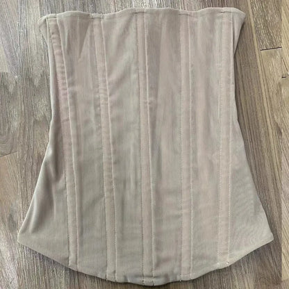 Tossy Mesh Backless Summer Vest Female Elegant Luxury Patchwork Strapless Solid Slim Streetwear Inner Sexy Y2k Tank Top Women's