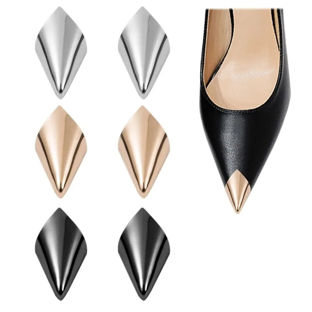 Tip Cap Decoration Anti Wear Anti-kick Shoe Pointed Protector Metal Shoe Toe Cover High Heels