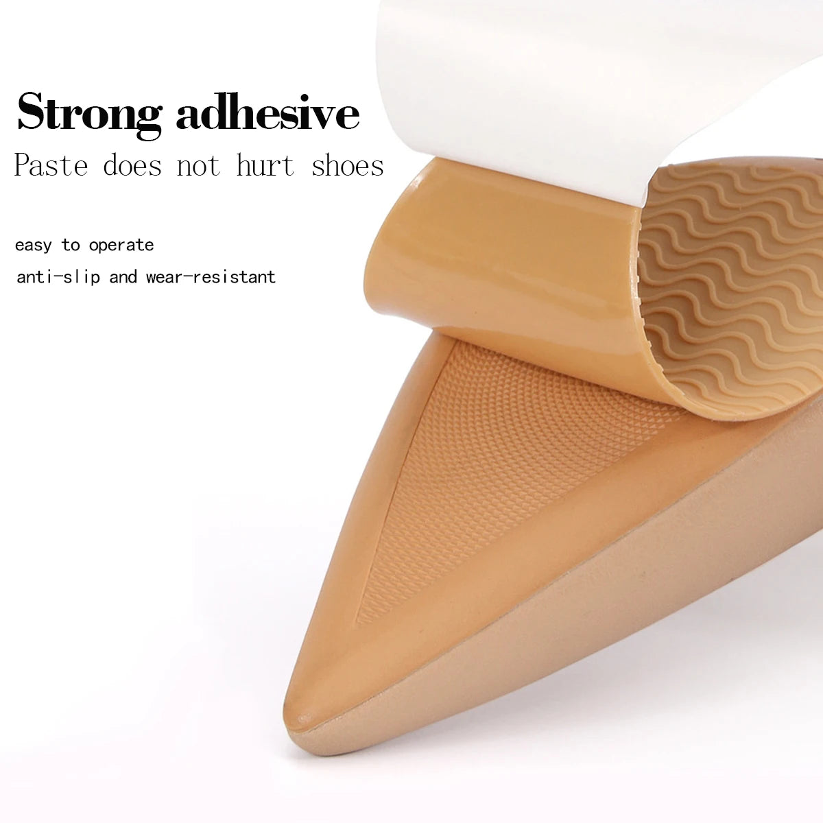 1 pairs Wear-Resistant Non-Slip Shoes Mat Self-Adhesive Forefoot High Heels Rubber Pads