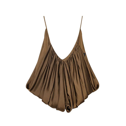 Draped-panel halterneck top