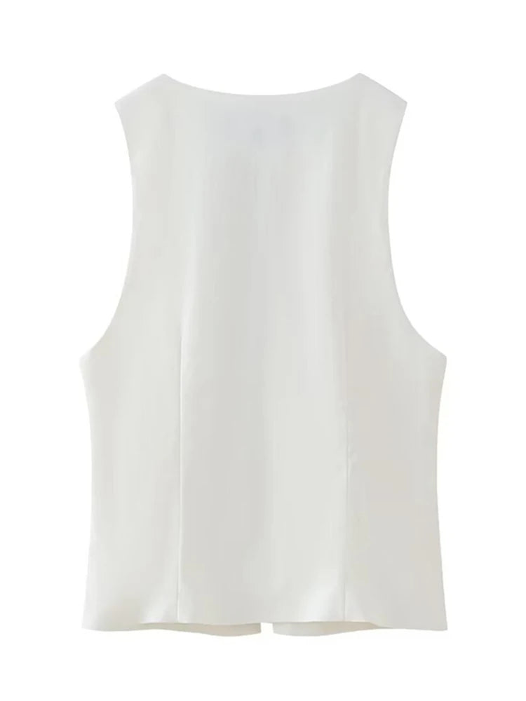 Women Fashion Lace Up Vest V Neck Sleeveless Top Y2k Vintage Solid 2025 Female Summer Sexy Party Tank Tops