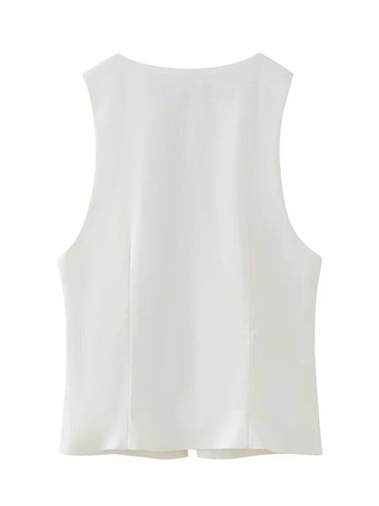 Women Fashion Lace Up Vest V Neck Sleeveless Top Y2k Vintage Solid 2025 Female Summer Sexy Party Tank Tops