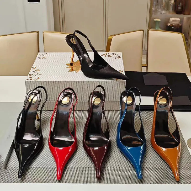 New Fashion Pointed High-heel 10.2 cm Women's Shoes open back