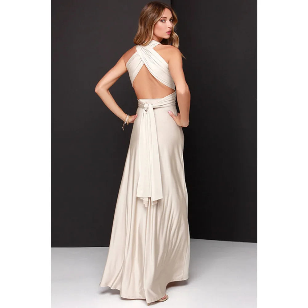Multiway Wrap Convertible Boho Maxi Bandage Long Dress