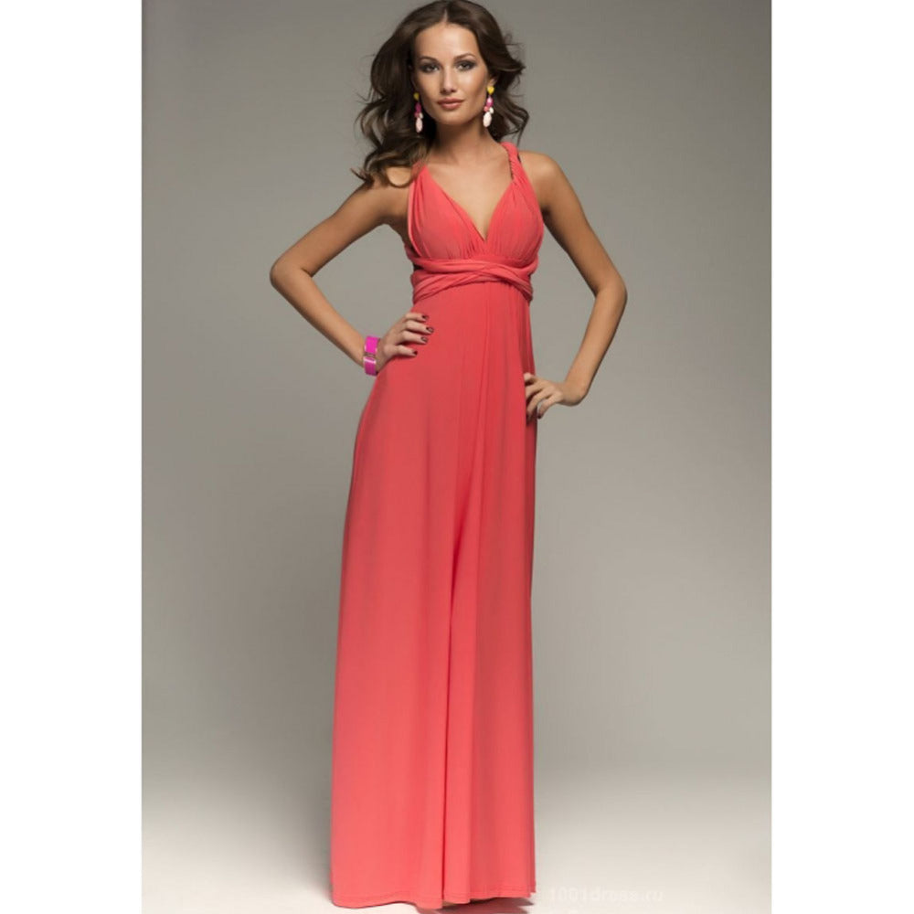 Multiway Wrap Convertible Boho Maxi Bandage Long Dress