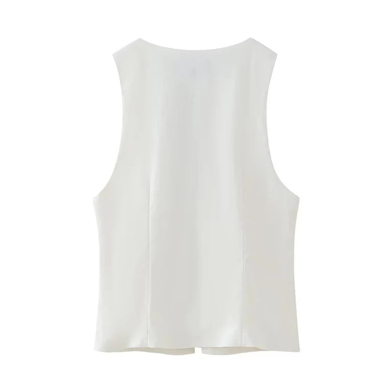 Women Fashion Lace Up Vest V Neck Sleeveless Top Y2k Vintage Solid 2025 Female Summer Sexy Party Tank Tops