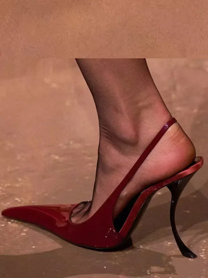 Women's Summer New Slim Fit High-heeled pointed  Sandals, Fashionable Pointed  Sandals