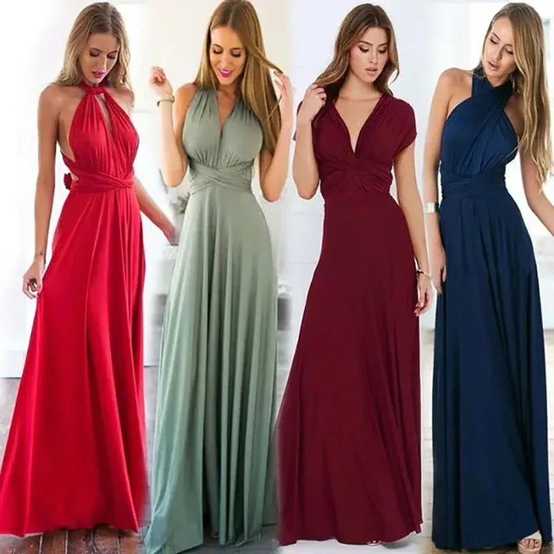 Multiway Wrap Convertible Boho Maxi Bandage Long Dress