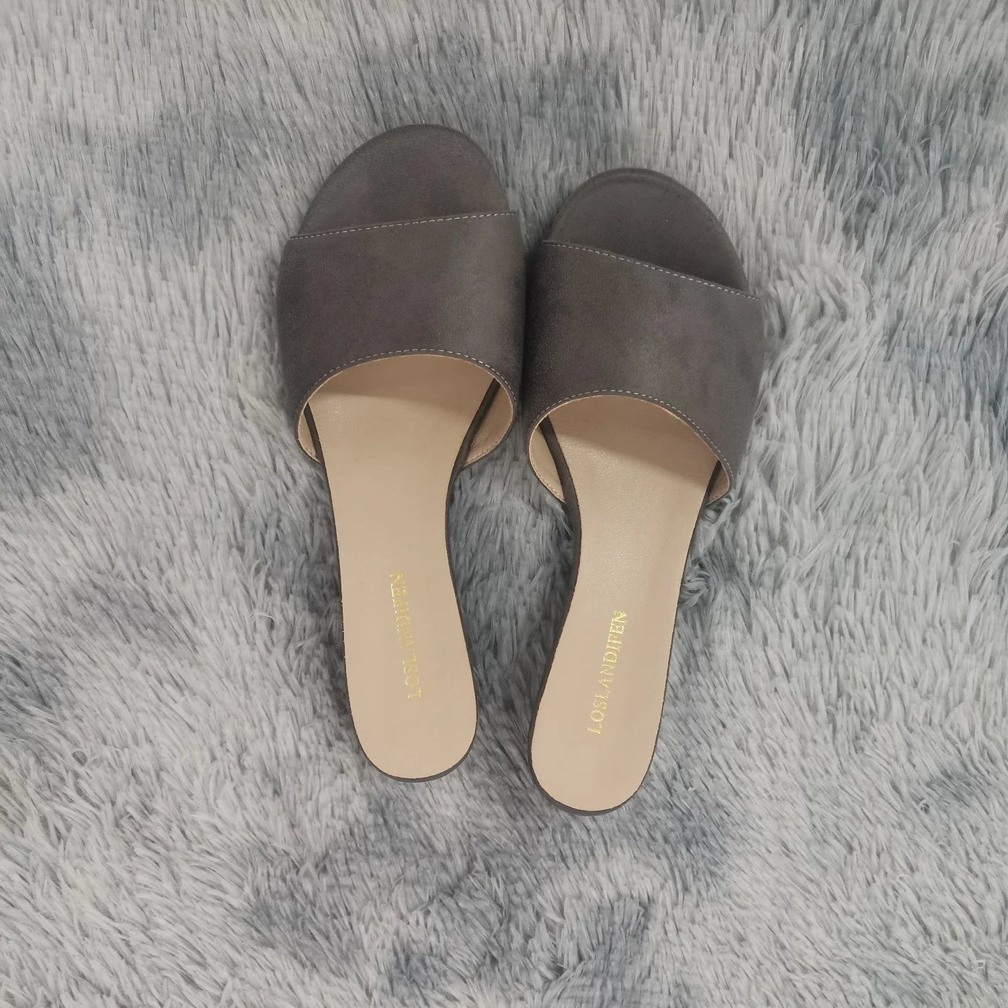 Elegant Summer Slippers 3cm Velvet Mules Wedge Sandals Slippers Open Toe High Heels Casual Dress Woman Shoes Plus Size