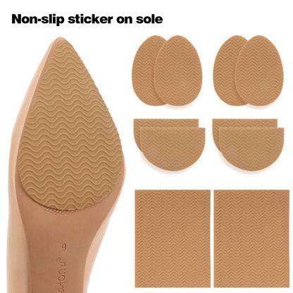 1 pairs Wear-Resistant Non-Slip Shoes Mat Self-Adhesive Forefoot High Heels Rubber Pads