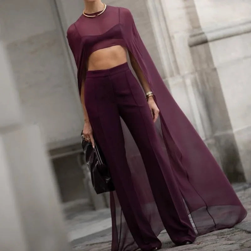 Women Chiffon Capelet Sheer Mesh Bridal Cape Shawl Wraps Asymmetrical High Low Flowy Wedding Party Cover Up Poncho