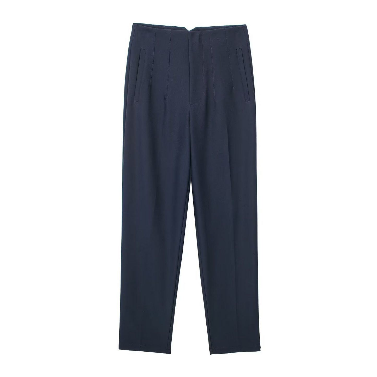 Basic Pleated Straight Leg Pants for Women