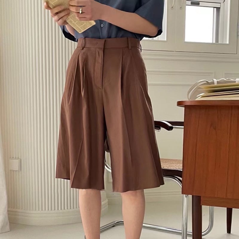 High Waist Slim Casual Bermuda for Women