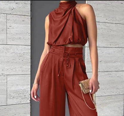 Classy versatile 2-Piece Summer Casual Sleeveless Set