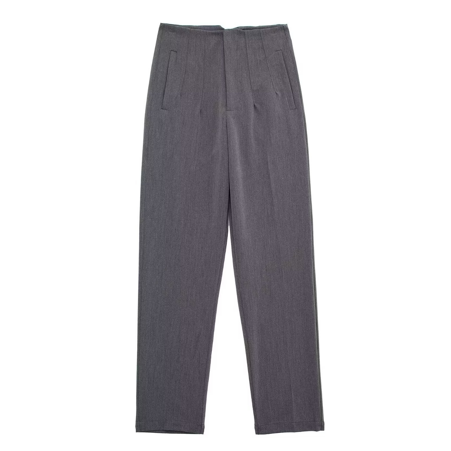 Basic Pleated Straight Leg Pants for Women