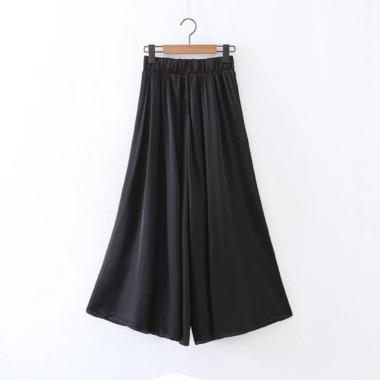 High-Waisted Chiffon Wide-Leg Trousers for Women