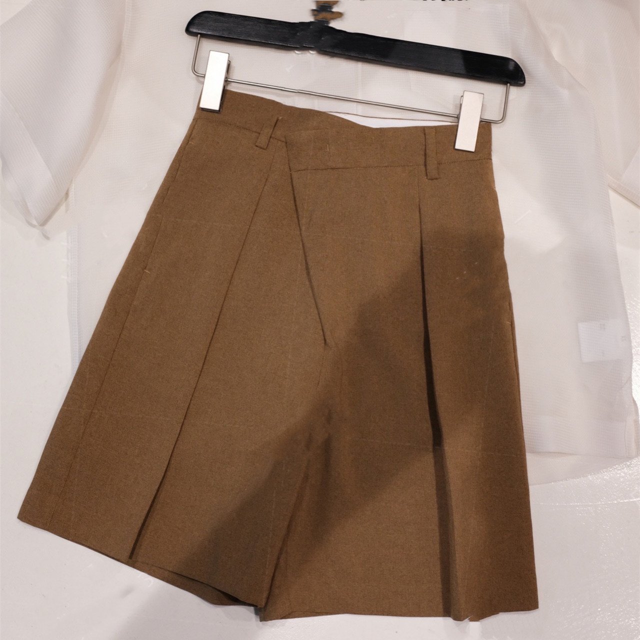 Diagonal Placket Bermuda Shorts Suit for Men