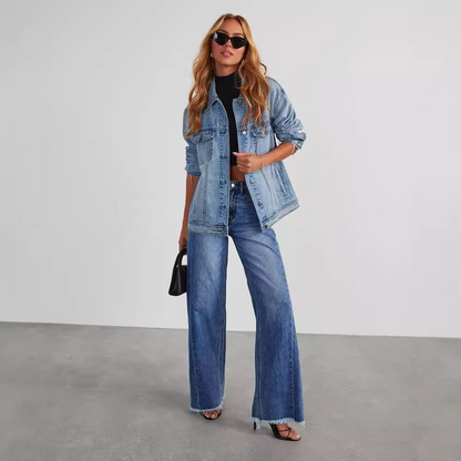 Straight Wide-Leg Jeans