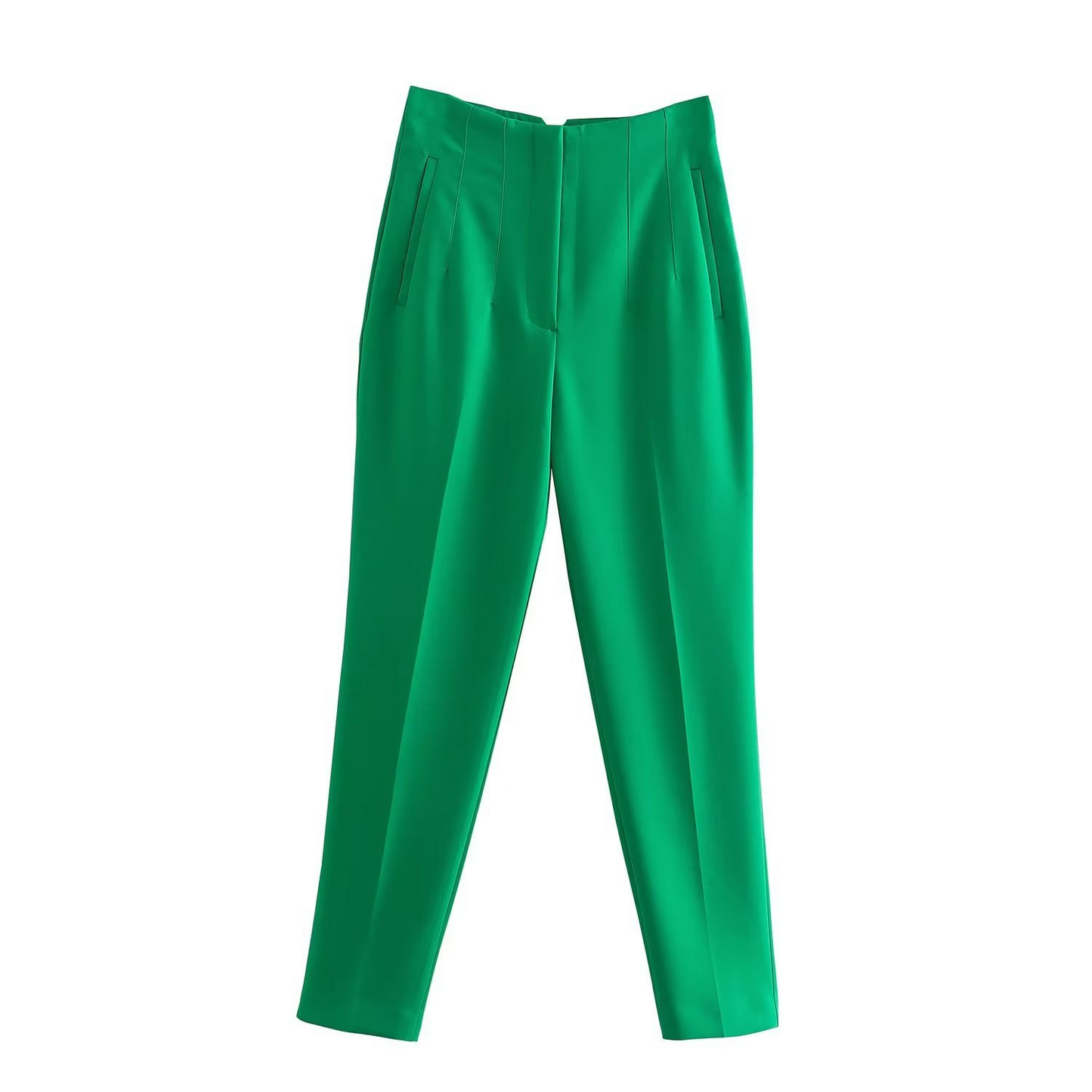 Basic Pleated Straight Leg Pants for Women