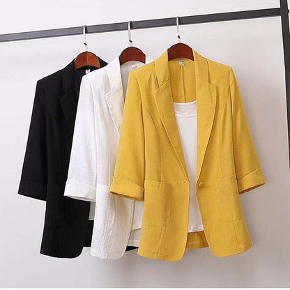 Casual Loose-Fit 3/4 sleeve Jacket for Women