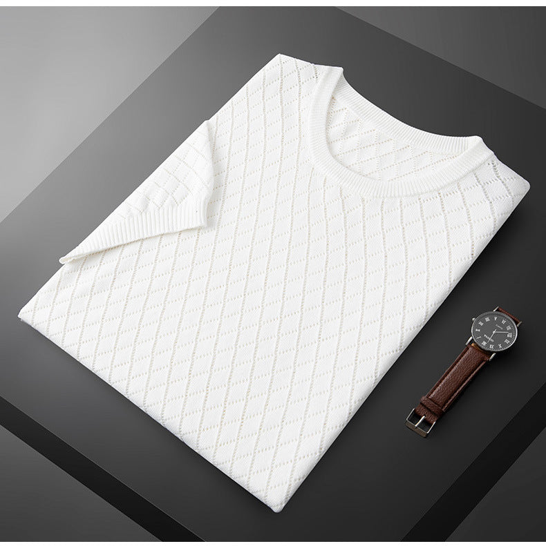 Luxe Elegance Loose Knit Tee Shirt